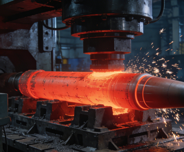 How is the missile casing forged and shaped?